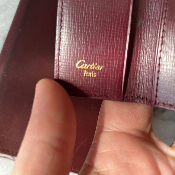Authentic Cartier Burgundy Wallet And Key Case Bundle - Picture 4 of 15